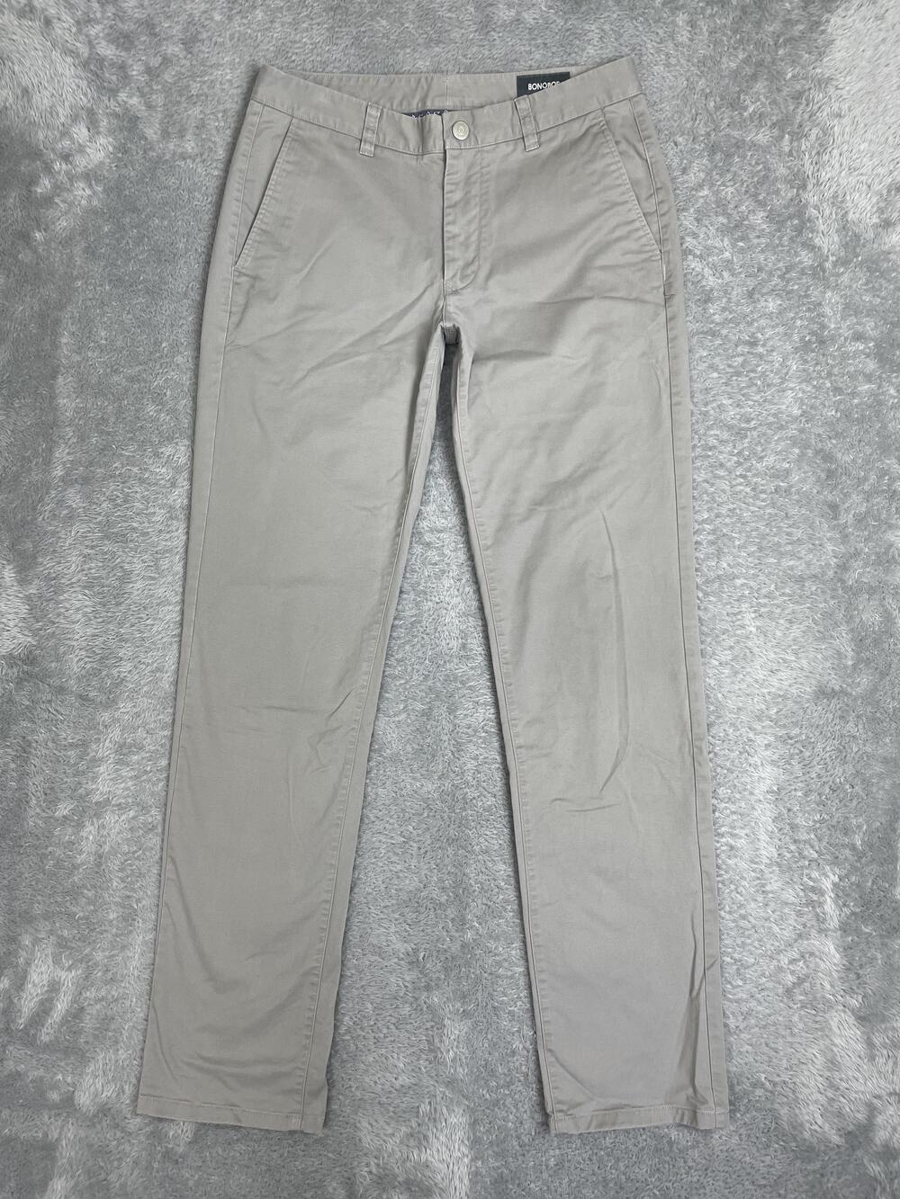 Bonobos Pants Mens 31x34 Gray Chino Slim Fit Stretch Casual Office Wear